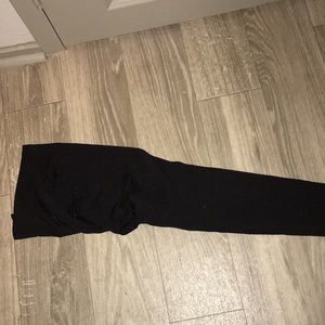 Medium-large black warm fleece lined leggings