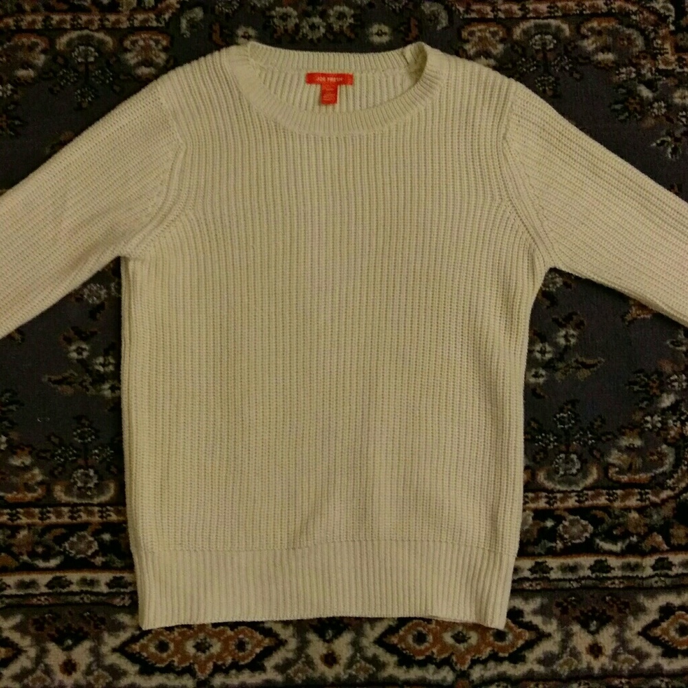 Sleek cream color sweater