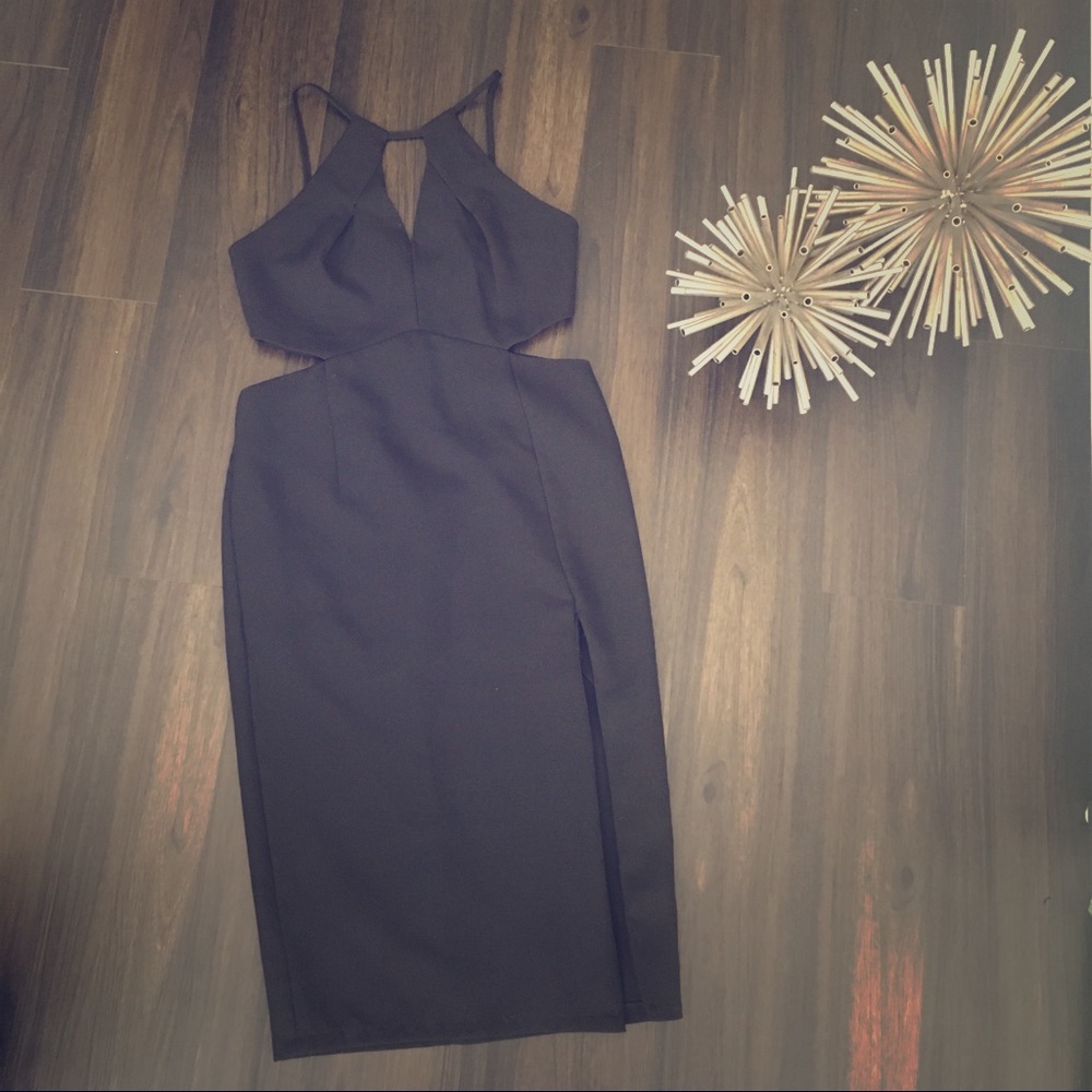 Sexy Black Cut-out Dress