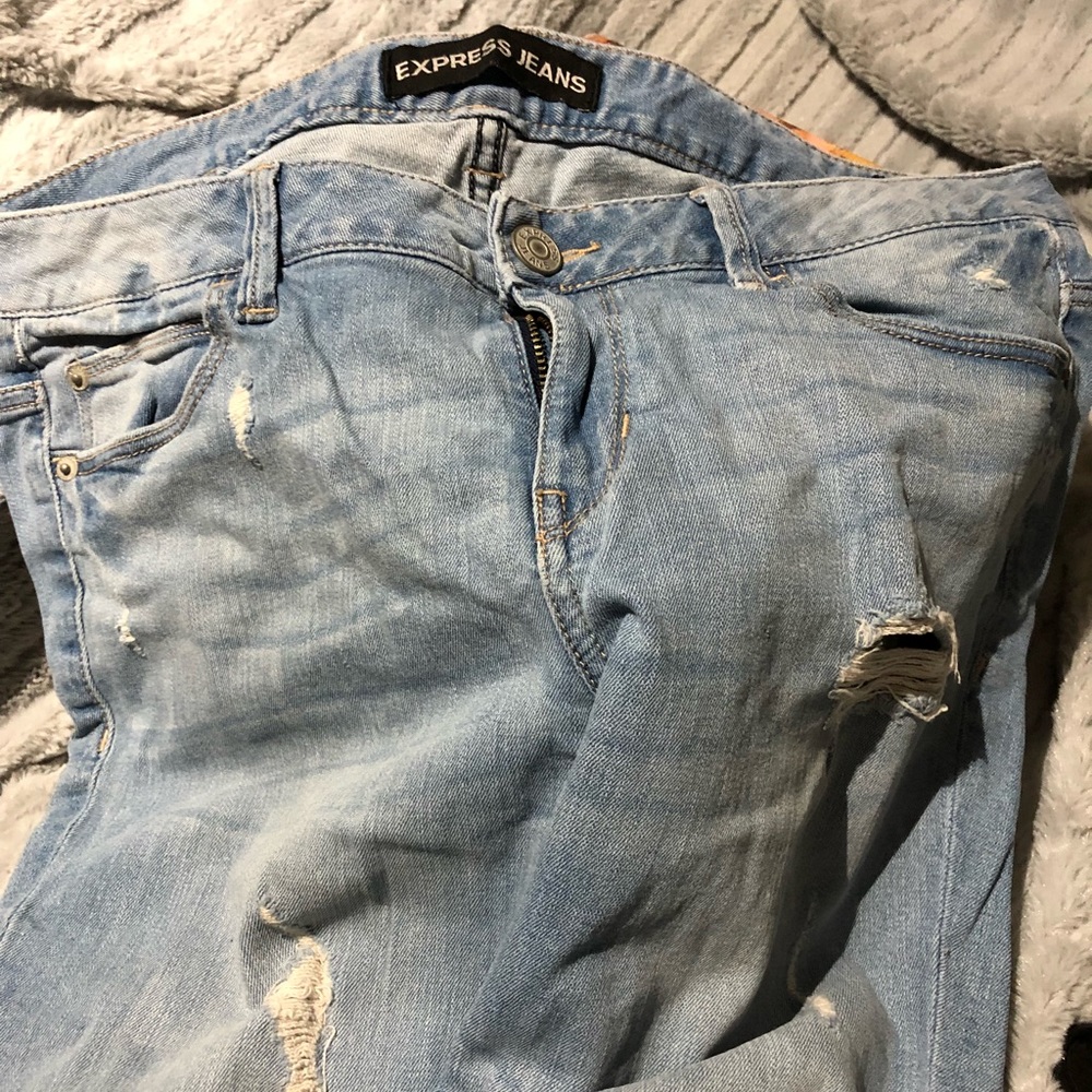 Express Faded Blue Jeans