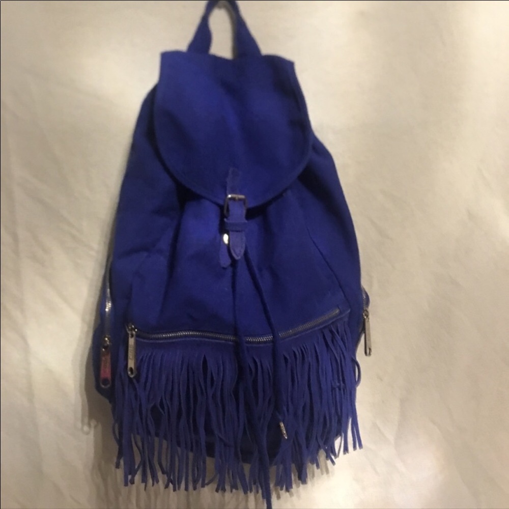 RARE Victoria's Secret Drawstring Fringe Backpack