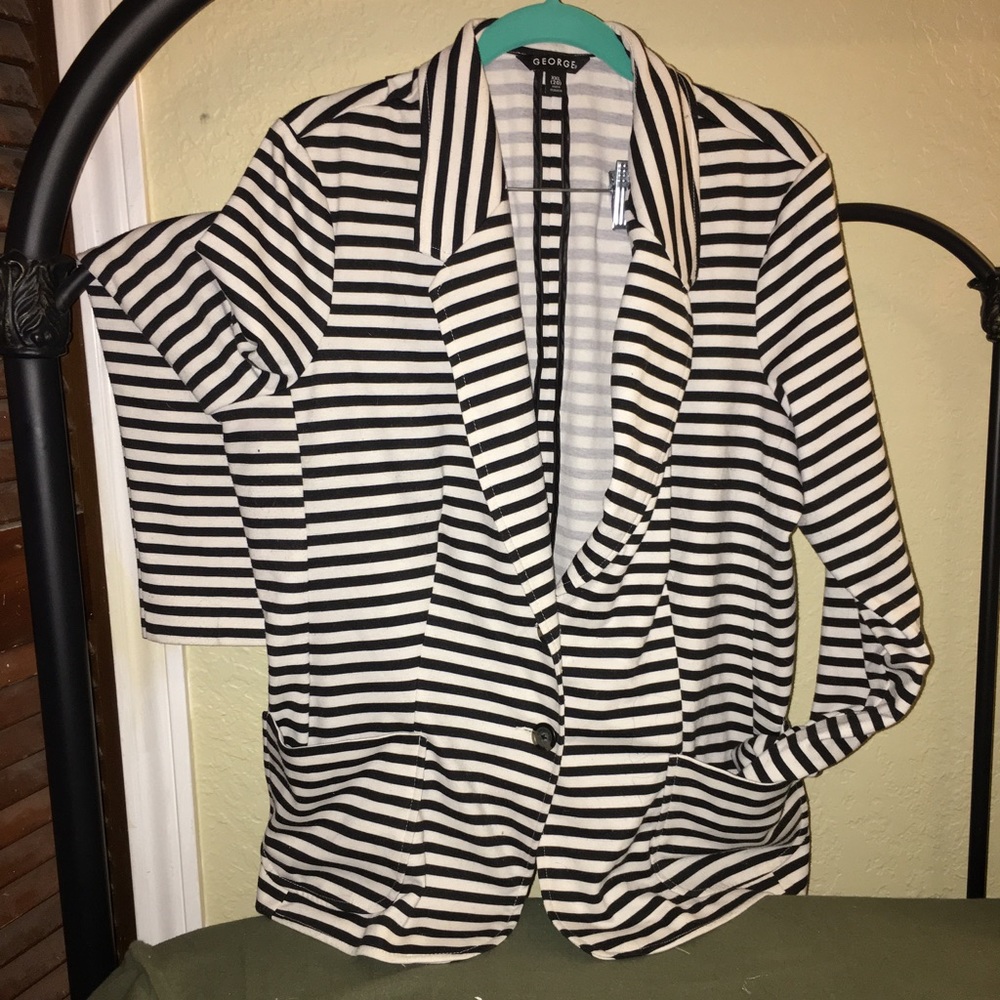 B/W Striped Blazer