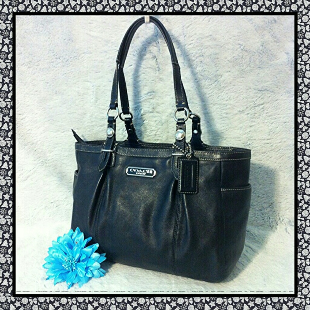 ⚫⏩Coach Black Gallery Tote F1049-F15147 ⏪⚫