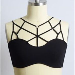 Cute Black Strappy Bralette