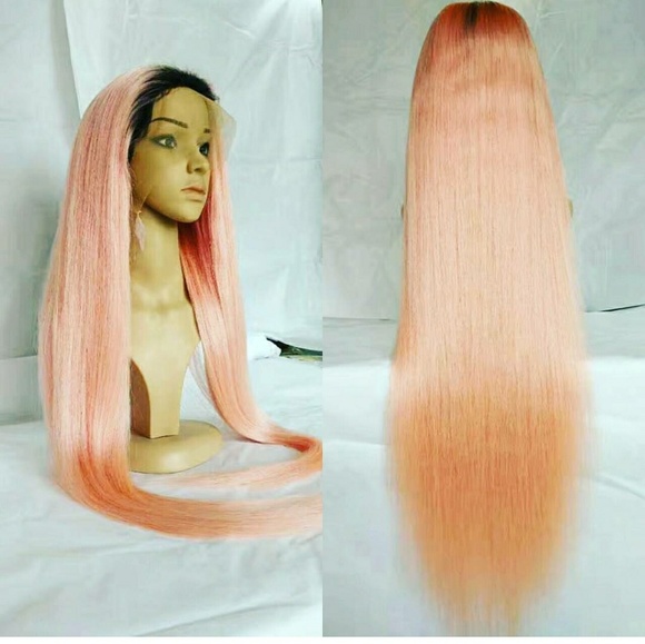 Ombre Pink Virgin Remy Full Lace Wig