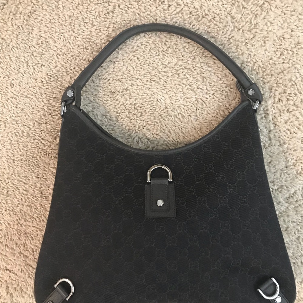 Gucci canvas abbey hobo