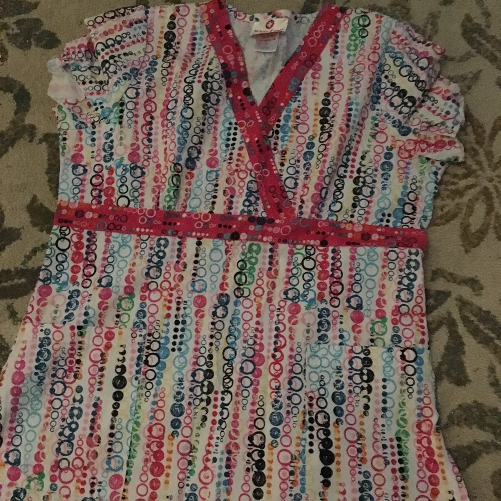White cross scrub top S