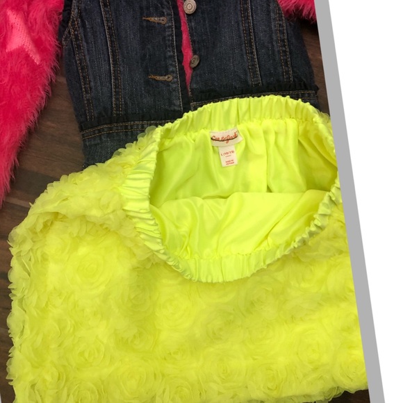 Fun & Cute Bright Yellow/Green Skirt-NWOT-Sz 10/12 - Picture 3 of 3