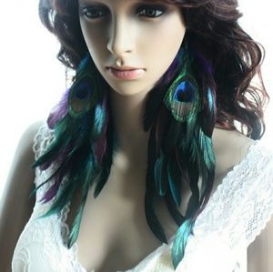 Feathered Peacock Earrings