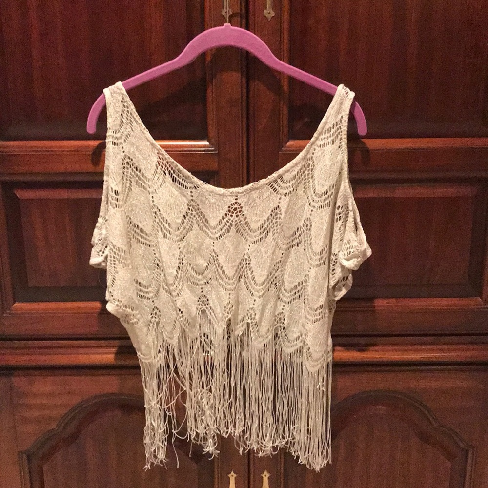 ♥️ Sheer Gold Crop Top