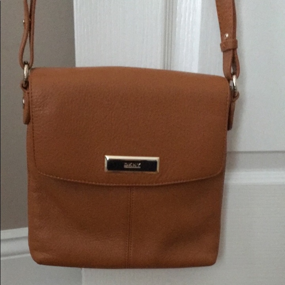 DKNY soft pebble leather cross body purse