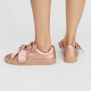 puma basket heart rose gold puma basket heart rose gold