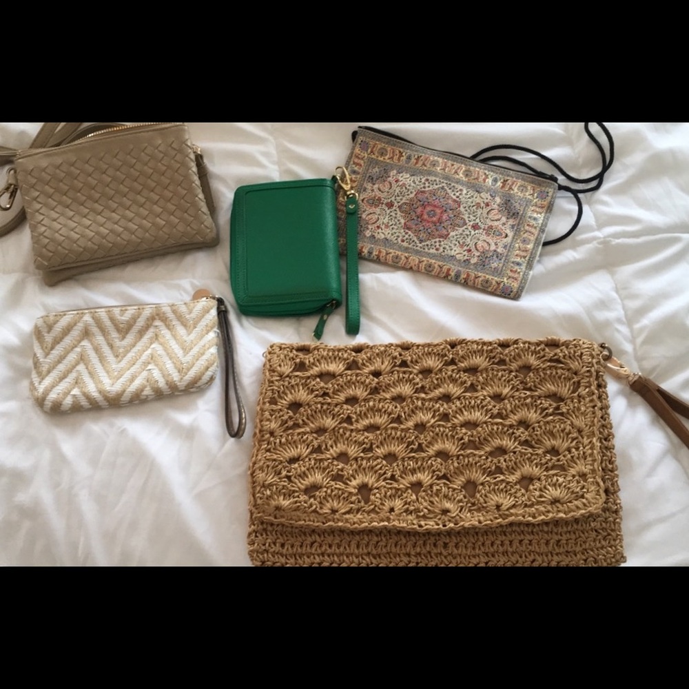 Lot of 5 Wristlets & Crossbody Bags