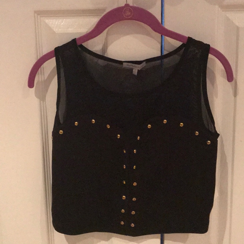 ♥️ Black and Gold Crop Top