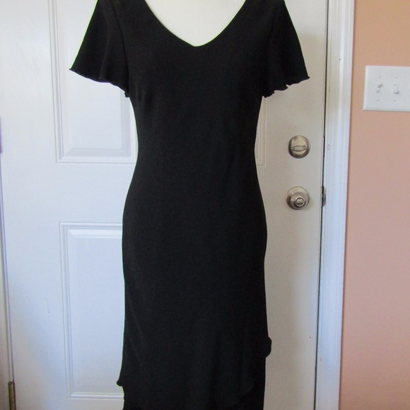 SL Fashions Black asymmetrical dress in sz 10. - Picture 1 of 6