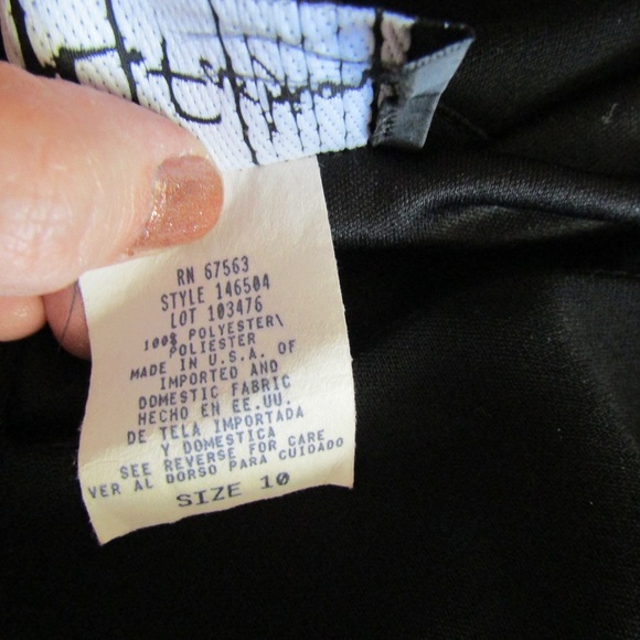 SL Fashions Black asymmetrical dress in sz 10. - Picture 6 of 6