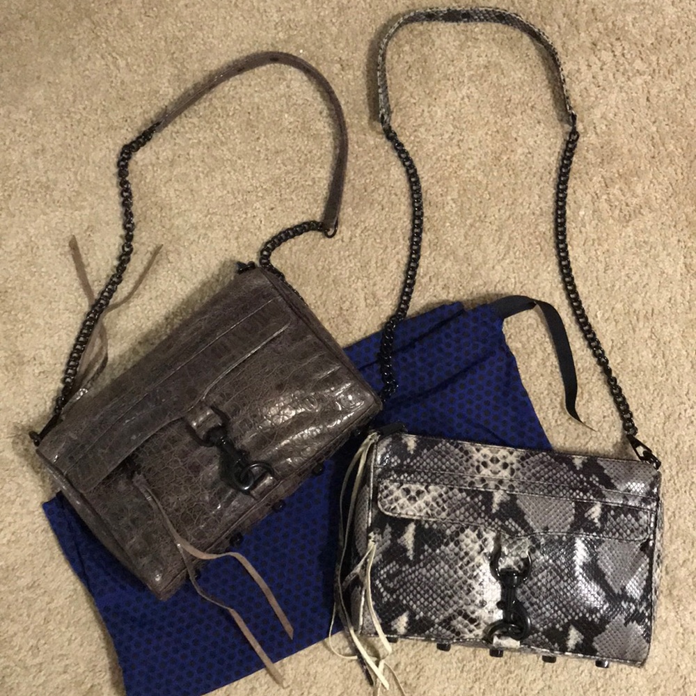 TWO REBECCA MINKOFF CLUTCHES! w/ dust bag