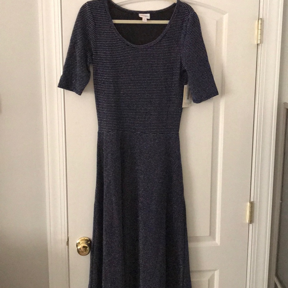 NEW navy blue sparkly elegant Lularoe Ana