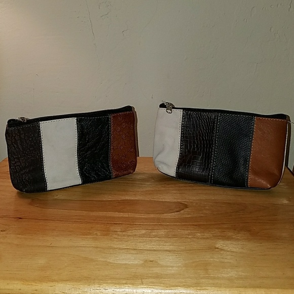 Leather Full Grain mini purses, zippered. - Picture 2 of 7