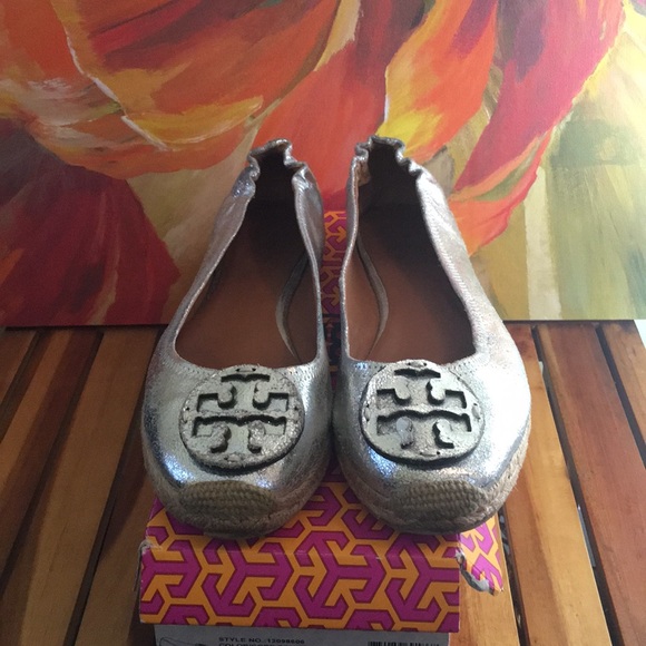 Tory Burch Shoes - Tory Burch Flat Reva Espadrilles size 8.5 silver
