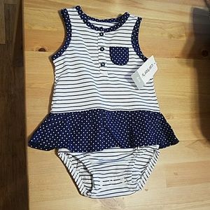 Girls 6M One piece Carter's Navy and White