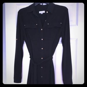 Calvin Klein Long Sleeve Black Dress