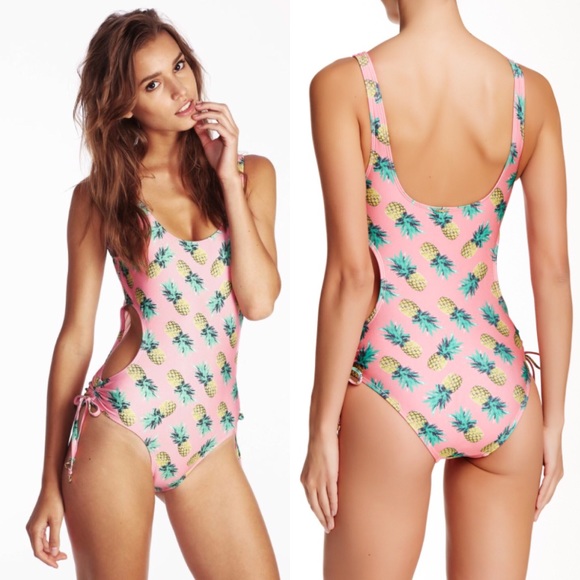 Wildfox Other - NWT Wildfox Pineapple Palace Ruched Monokini