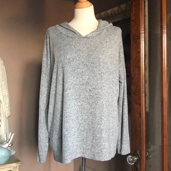 oversized knit hoodie