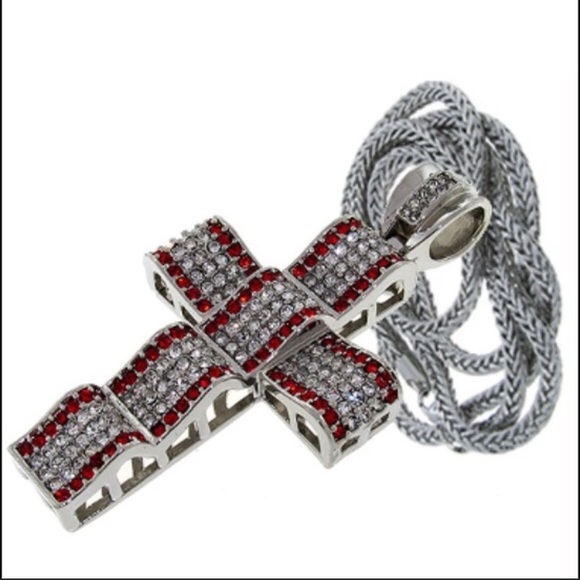 AFFY Round Shape 3 Cttw White Natural Diamond Iced Out Hip  Iced out hip hop cross