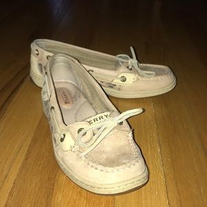 Women’s Sperry leather/sequin loafers, size 7M