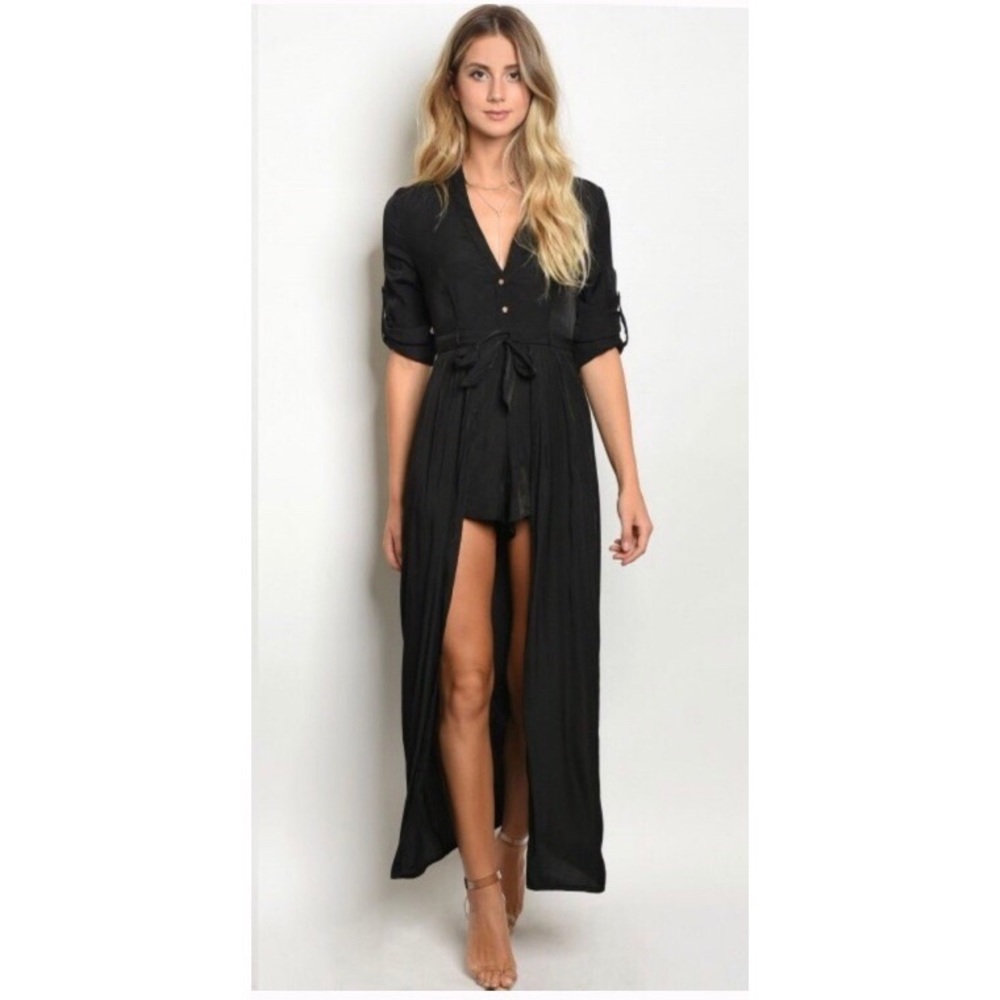 Maxi satin Romper