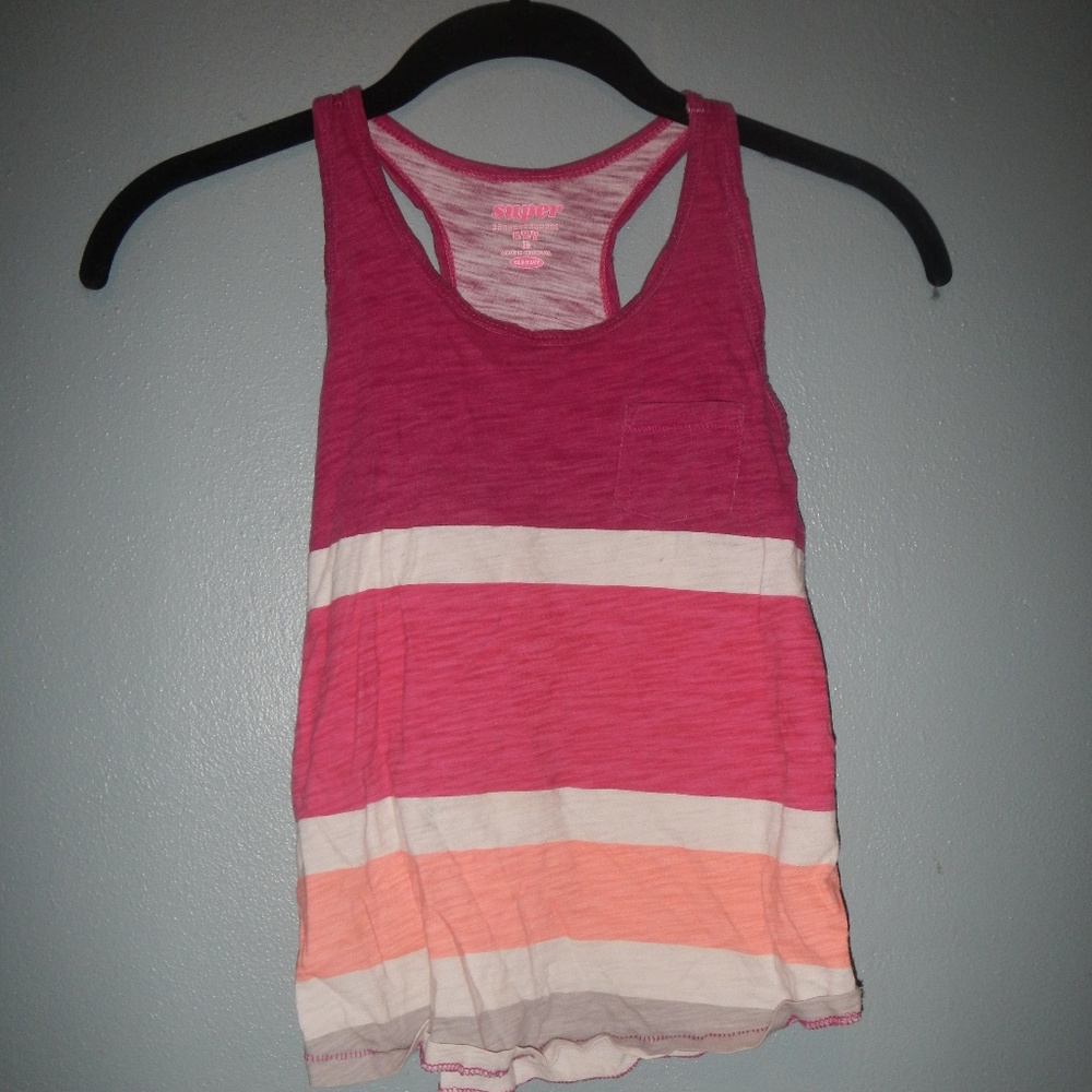 Racerback stripe tank