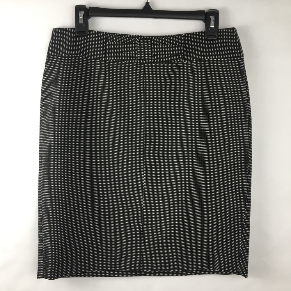 Banana Republic Black White Polka Dot Pencil Skirt