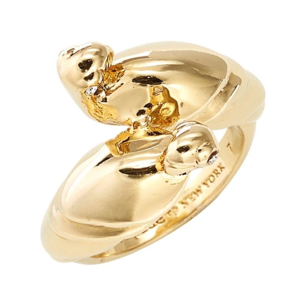 LAST ONE!! Kate Spade Out Of Office Parrot Gold Ring - Picture 4 of 7