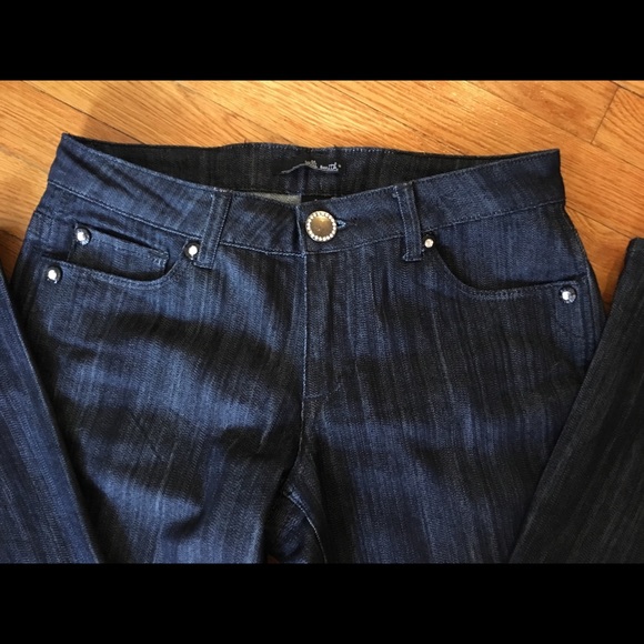 🎾 Willi Smith Dark Wash Rhinestone Jeans - Picture 2 of 8