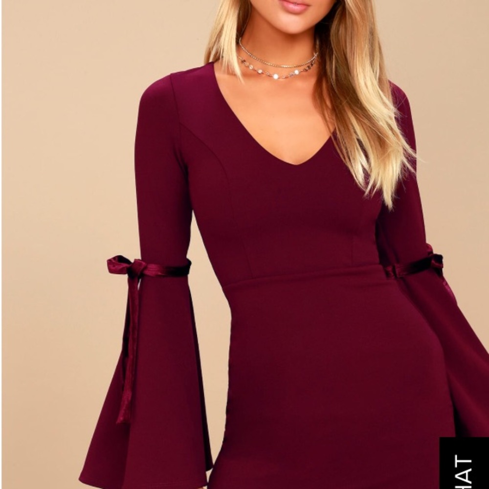 Lulus burgundy dress