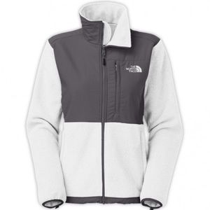 North Face Women's Denali fleece jacket white/gray