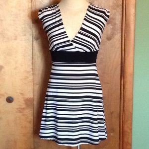 Charlotte Russe black/white stripe dress