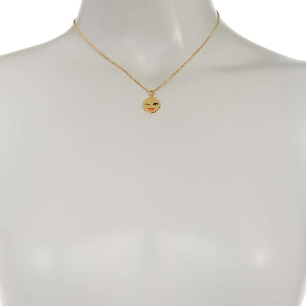 Kate Spade Gold Plated Winking Necklace - Picture 6 of 7