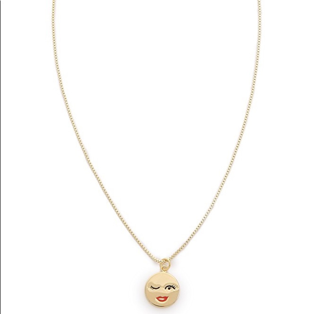 Kate Spade Gold Plated Winking Necklace - Picture 3 of 7