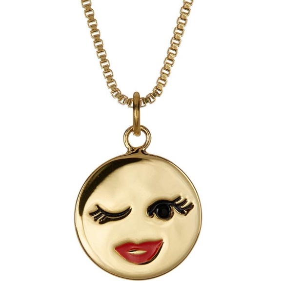 Kate Spade Gold Plated Winking Necklace - Picture 2 of 7