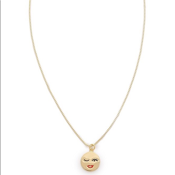 Kate Spade Gold Plated Winking Necklace - Picture 3 of 7