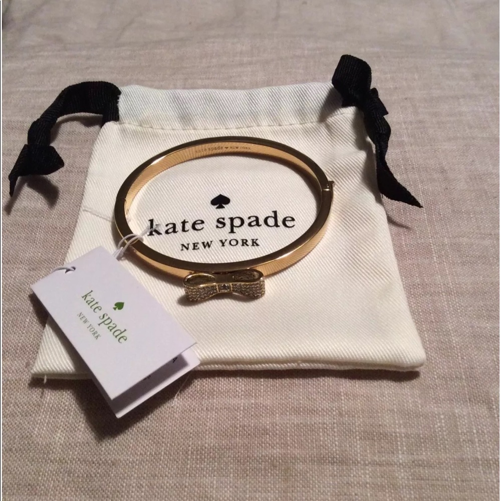 Kate Spade Ready Set Bow Pave Bangle Bracelet - Picture 1 of 2