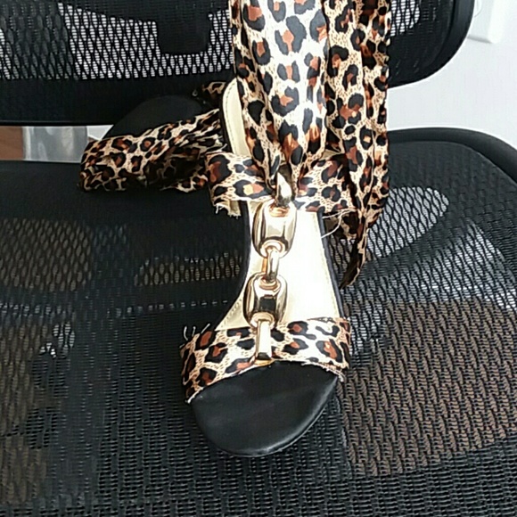 Cheetahprints wrap sandals - Picture 4 of 4