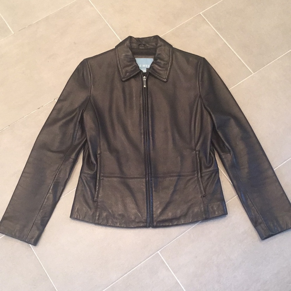 Nine West Black Leather Jacket
