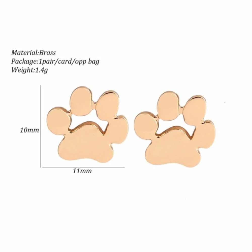 🎉3 for $15 Paw Print Earring - Picture 3 of 8