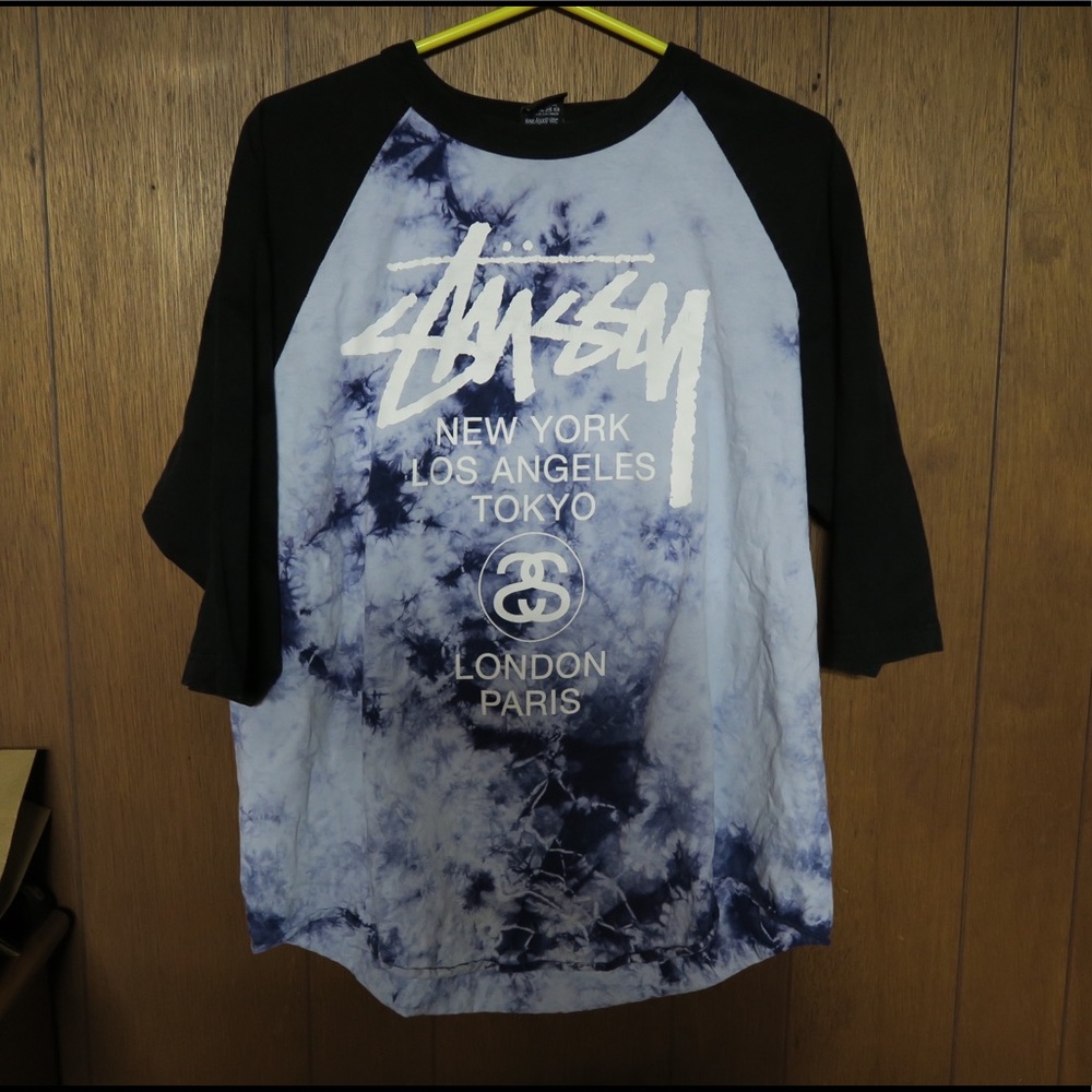 Stussy 3/4 sleeve Acid wash