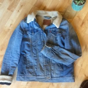 Levi's Sherpa line denim jacket