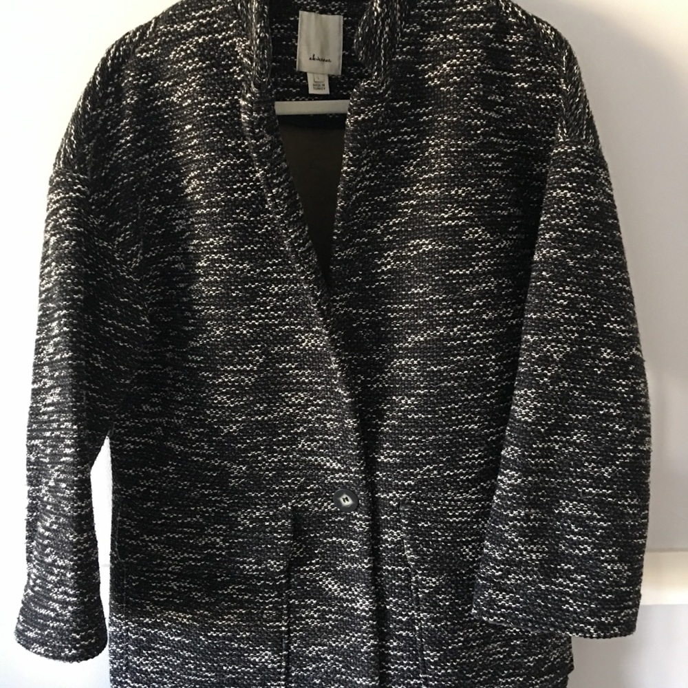 Elevenses from Anthropologie Black Tweed Coat