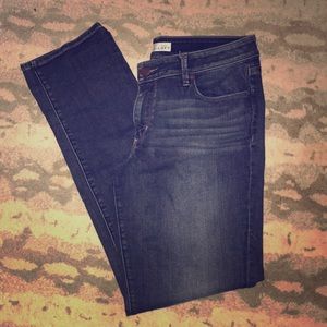 Loft Curvy Straight Dark Wash Jeans